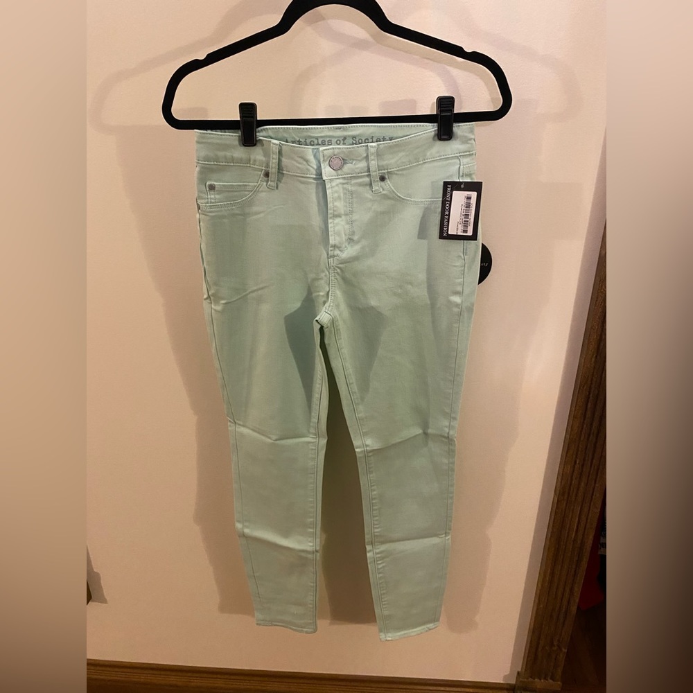 Articles of Society Mint Green Skinny Jeans
